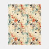 ヴィンテージ花柄(2) フリースブランケット (正面)