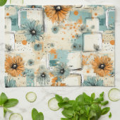 ヴィンテージ花柄(3) キッチンタオル (折り畳み)