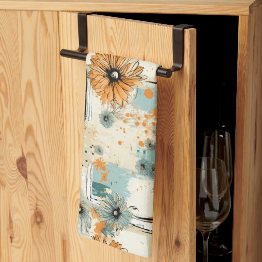 ヴィンテージ花柄(3) キッチンタオル (三つ折り)