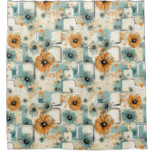 ヴィンテージ花柄(3) シャワーカーテン (正面)