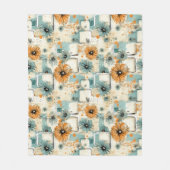 ヴィンテージ花柄(3) フリースブランケット (正面)