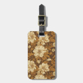 ヴィンテージ花柄(3) ラゲッジタグ (正面縦)