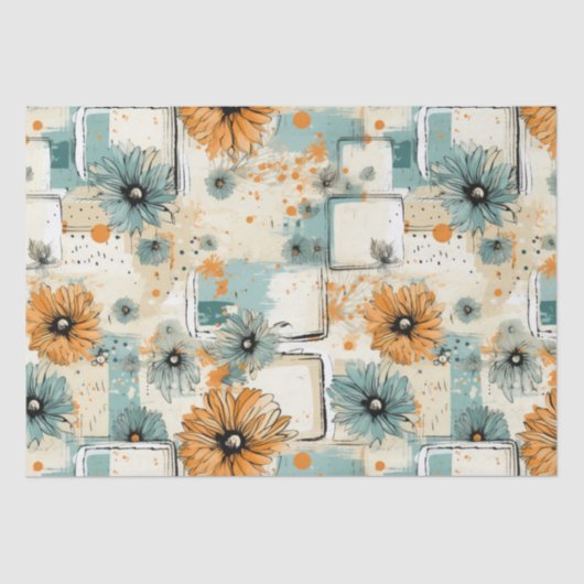 ヴィンテージ花柄(3) 薄葉紙 (正面)