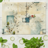 ヴィンテージ花柄(5) キッチンタオル (折り畳み)