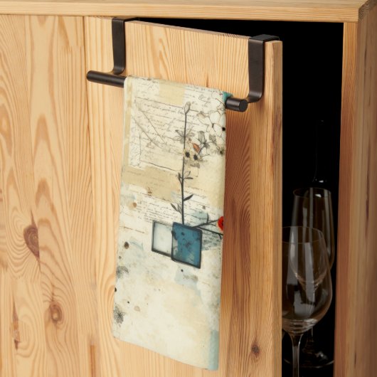 ヴィンテージ花柄(5) キッチンタオル (三つ折り)