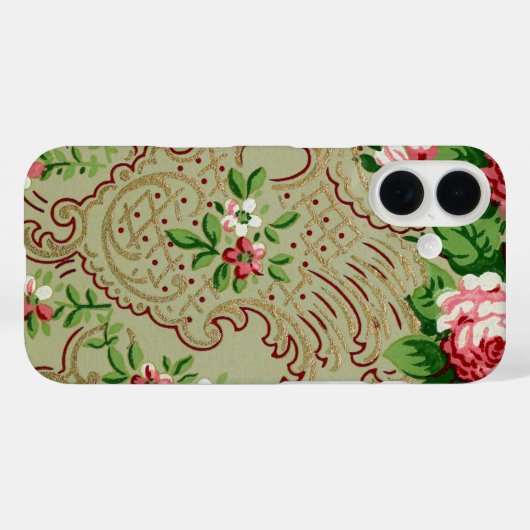 ヴィンテージ花柄 Case-Mate iPhoneケース (裏面 (横))