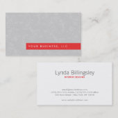 ヴィンテージ花柄II/赤バー名刺 名刺 (正面/裏面)