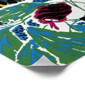 ヴィンテージ花柄III小 ポスター (角)