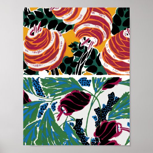 ヴィンテージ花柄III小 ポスター (正面)