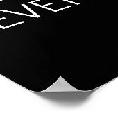 ヴィンテージ花模様はっきりした文字オンブラックポスター ポスター (角)