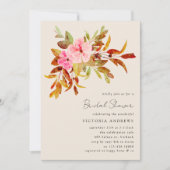 ヴィンテージ花模様ブライダルシャワー 招待状 (正面)