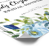 ヴィンテージ花模様リージェンシーエラウェルカムブライダルシャワー ポスター (角)