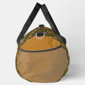 ヴィンテージ花模様、ピンク色の緑のレトロモノグラムの ダッフルバッグ (右)