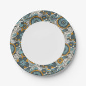 ヴィンテージ花模様 ペーパープレート (正面)