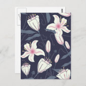 ヴィンテージ花模様 ポストカード (正面/裏面)