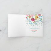 ヴィンテージ花母の日 カード (内部)