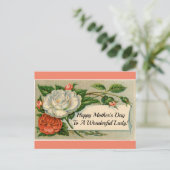 ヴィンテージ花母の日 ポストカード (スタンド正面)