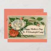 ヴィンテージ花母の日 ポストカード (正面/裏面)