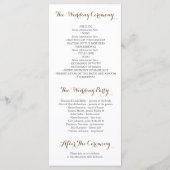 ヴィンテージ花水彩秋の結婚式プログラム プログラム (裏面)