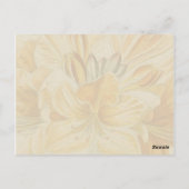 ヴィンテージ花油絵画黄 ポストカード (裏面)