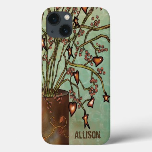 ヴィンテージ花瓶アート Case-Mate iPhoneケース (裏面)