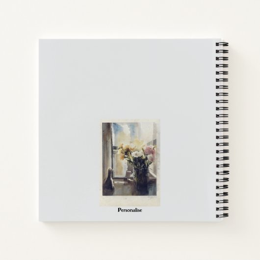 ヴィンテージ花瓶エマーソン引用文ジャーナル ノートブック (裏面)