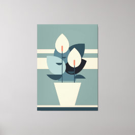 ヴィンテージ花瓶チューリップ |花瓶フローラ |花瓶花 キャンバスプリント