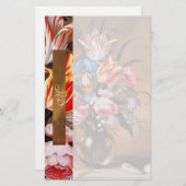 ヴィンテージ花瓶 | ひなモノグラムの形 便箋 (正面/裏面)