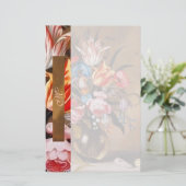 ヴィンテージ花瓶 | ひなモノグラムの形 便箋 (スタンド正面)