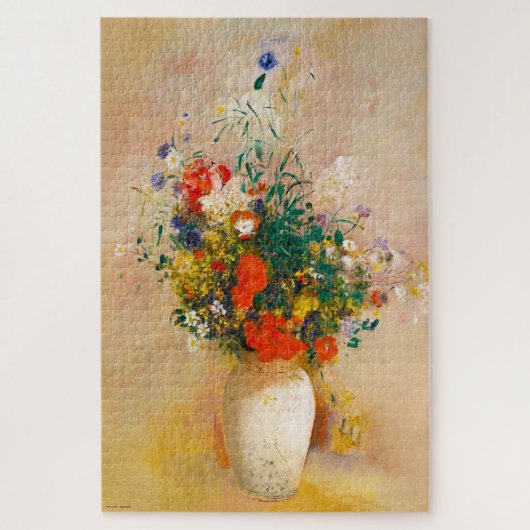ヴィンテージ花瓶(1906) by Odilon Redon ジグソーパズル (縦)