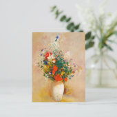 ヴィンテージ花瓶(1906) by Odilon Redon ポストカード (スタンド正面)