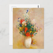 ヴィンテージ花瓶(1906) by Odilon Redon ポストカード (正面/裏面)
