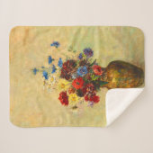 ヴィンテージ花瓶（1910年）Odiron Redon著 シェルパブランケット (正面(横))