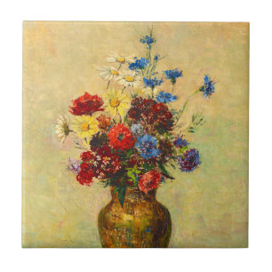 ヴィンテージ花瓶（1910年）Odiron Redon著 タイル
