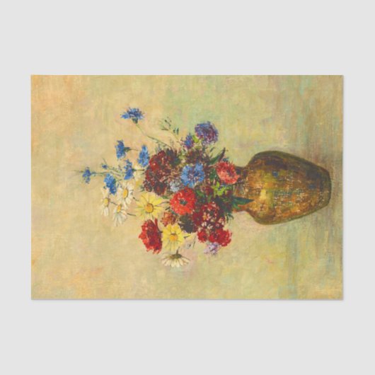 ヴィンテージ花瓶（1910年）Odiron Redon著 薄葉紙 (正面)