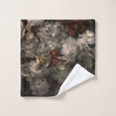 ヴィンテージ花白と錆あじさい植物学 バスタオルセット (ウォッシュタオル)