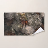 ヴィンテージ花白と錆あじさい植物学 バスタオルセット (ハンドタオル)