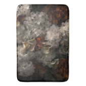 ヴィンテージ花白と錆あじさい植物学 バスマット (正面縦)