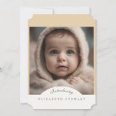 ヴィンテージ花秋2写真誕生のお知らせ 招待状 (裏面)