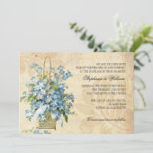 ヴィンテージ花籠結婚式招待状 招待状 (スタンド正面)