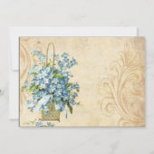 ヴィンテージ花籠結婚式招待状 招待状 (裏面)