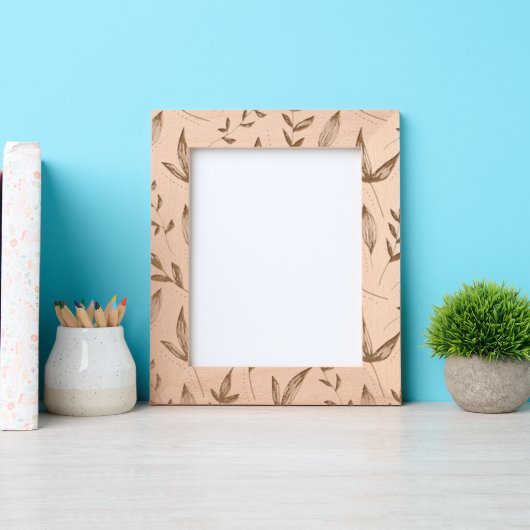 ヴィンテージ花紋刻印 レーザー彫刻フレーム (正面)