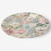 ヴィンテージ花紙プレート ペーパープレート (アングル)