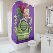 ヴィンテージ花紫シャワーカーテン シャワーカーテン (インサイチュ)