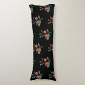 ヴィンテージ花緑オレンジイエローナスタチュリウム ボディピロー (正面縦)