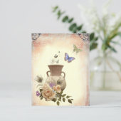 ヴィンテージ花花孔雀バタフライスクラップブック (スタンド正面)