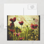 ヴィンテージ花葉書 ポストカード (正面/裏面)