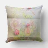 ヴィンテージ花蝶の化粧枕 クッション (裏面)