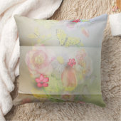 ヴィンテージ花蝶の化粧枕 クッション (ブランケット)