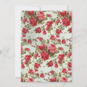 ヴィンテージ花赤ちゃんシャワー又は誕生日招待状 招待状 (裏面)